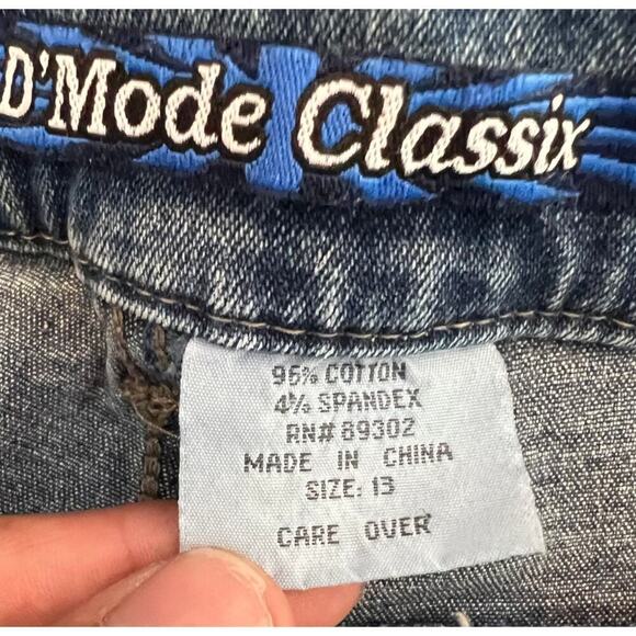 D'Mode Classix 90s Women's High Rise Flare Jeans size 13 - Picture 8 of 10